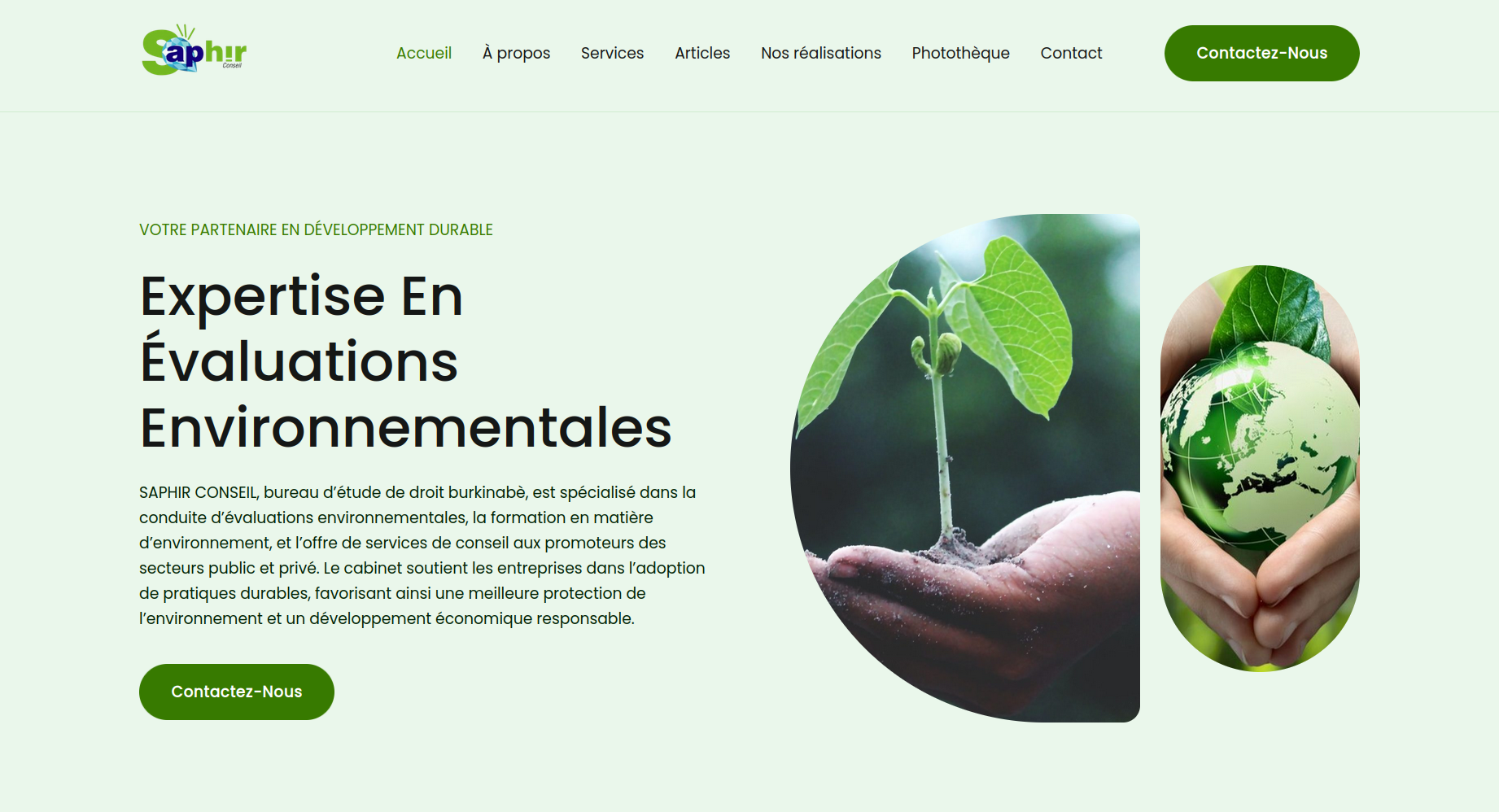 Conception du site web professionnelle